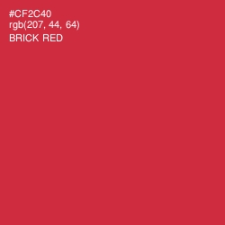 #CF2C40 - Brick Red Color Image
